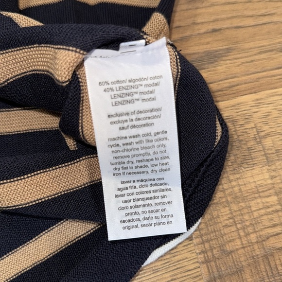NAUTICA Navy and Beige Striped Sweater - Picture 4 of 5